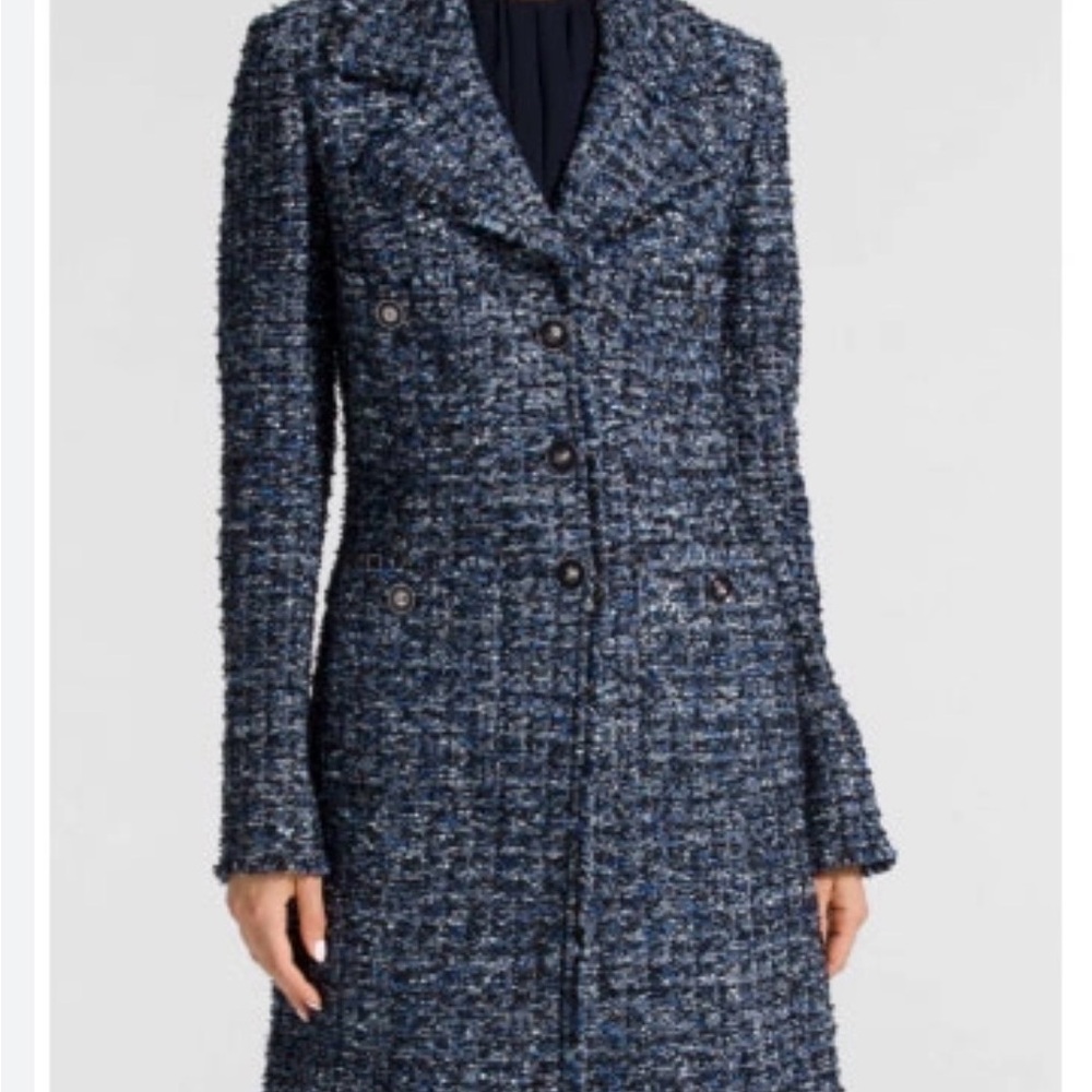 St. John Navy Tweed Topper